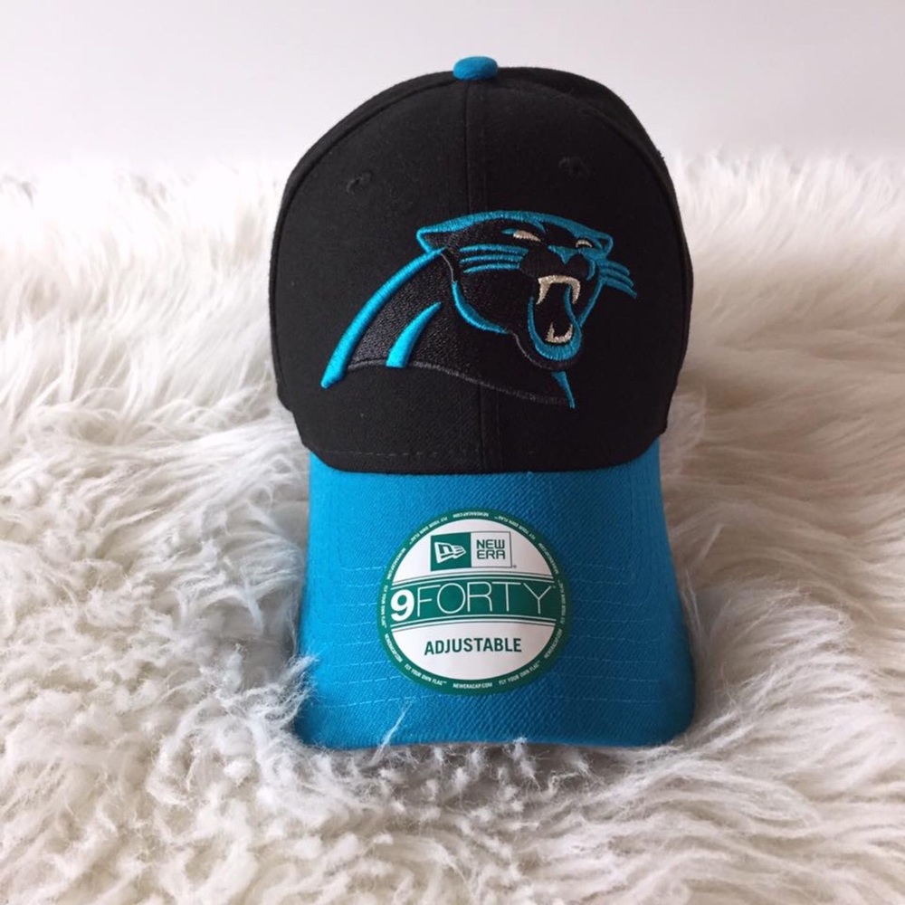 Carolina Panthers New Era Black 9FORTY Hat-NWT